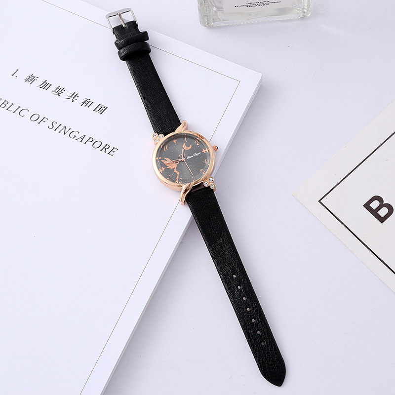 Korean Fashion Casual Watch Cute Student Sweet Elf Belt Watch Lady Temperament Quartz Watch Wholesale