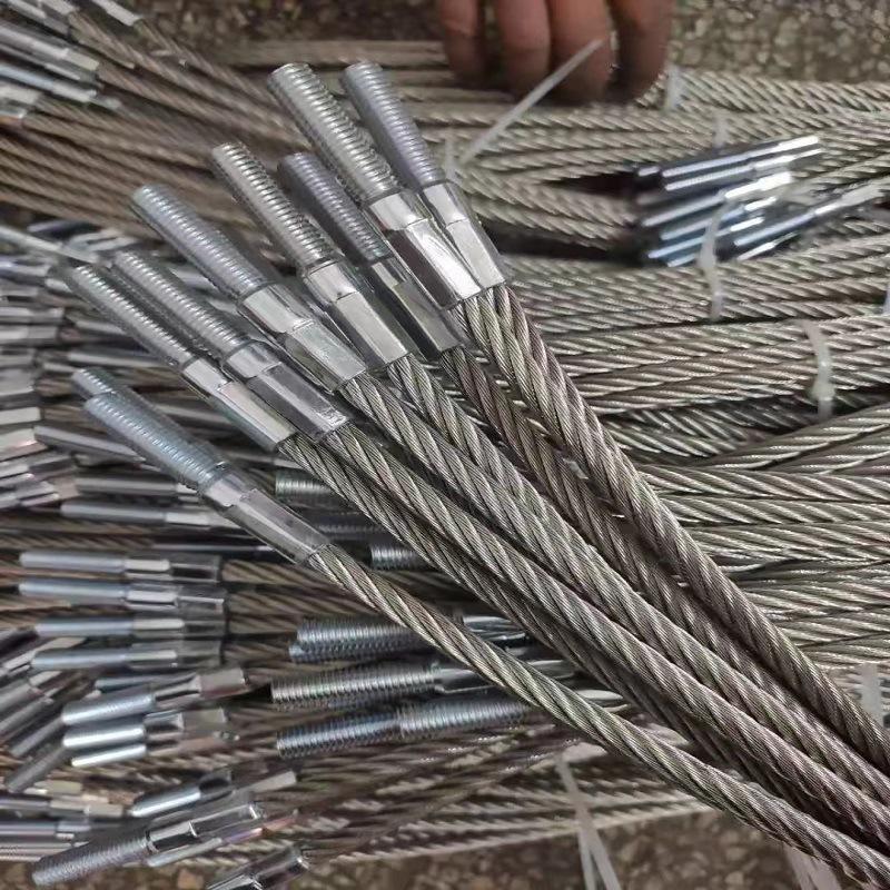 304不锈钢钢丝绳加工 压制车螺杆 闭口鱼眼端子 钢丝绳接头端子