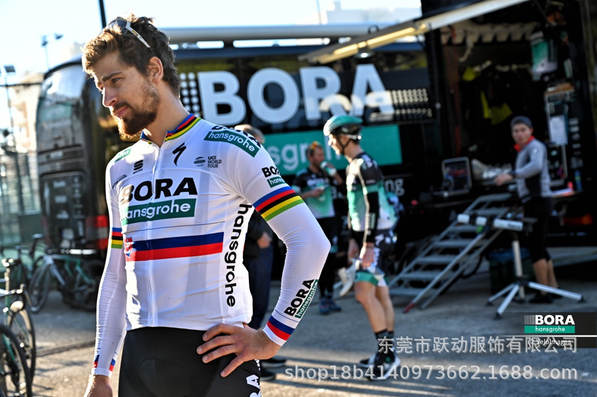 环法bora极客狮版车队长袖骑行服套装高弹短袖竞技修身单车服批发