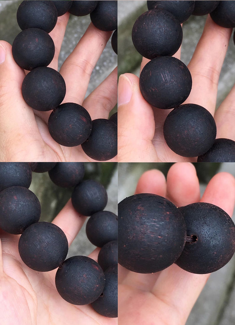 奇楠级海南缅甸小叶降真香全黑软油沉水手串奶香花香媲美沉香手串