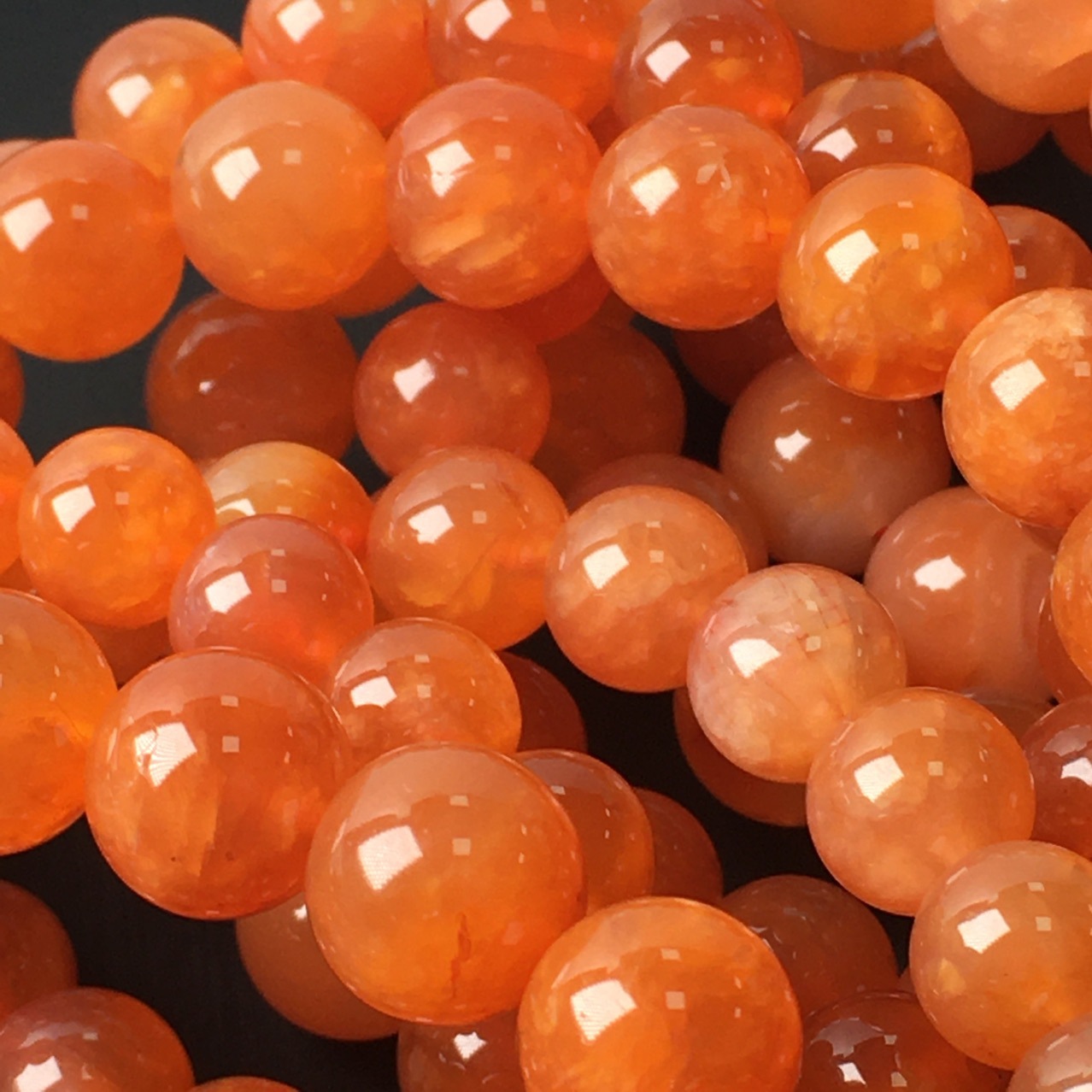 新品天然无烤无烧果冻糖心玛瑙手链女糖果玉髓单圈手串批发市场