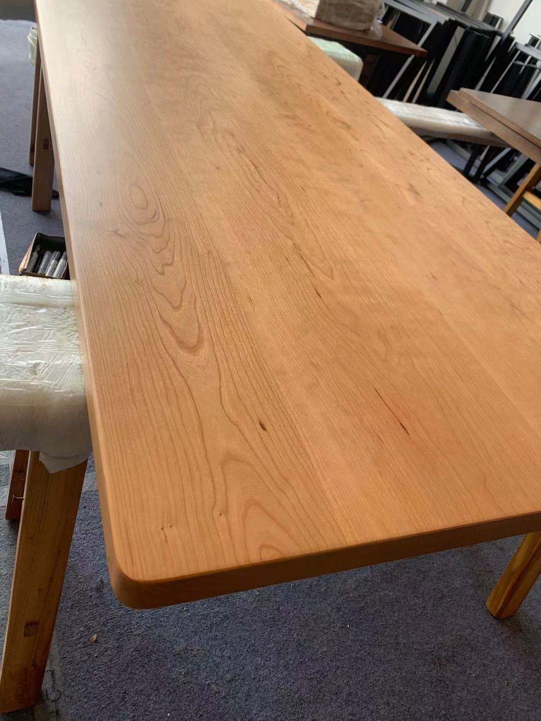 2d5m批发北美黑胡桃樱桃木白蜡木实木板材吧台茶桌餐桌升降腿桌面