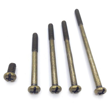 厂家风扇灯配件盘头十字螺丝锁紧螺钉英制螺钉电镀镍色青古铜色