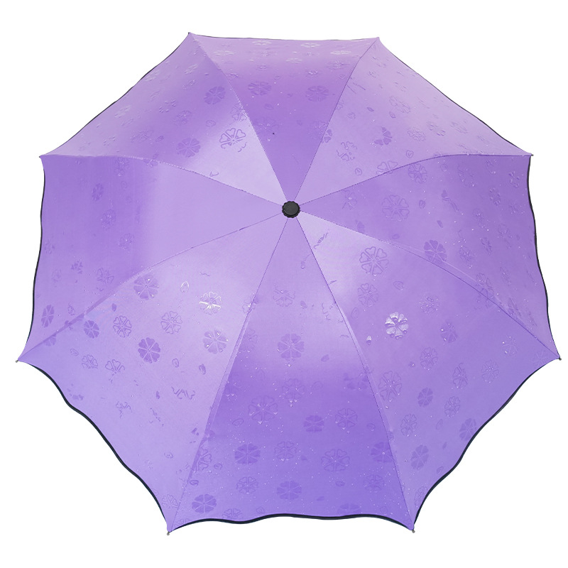 Water Blossom Umbrella Sunny Rain Dual-Use Manual Umbrella Sun Protection Umbrella Female Folding Sun Umbrella UV Protection Wholesale