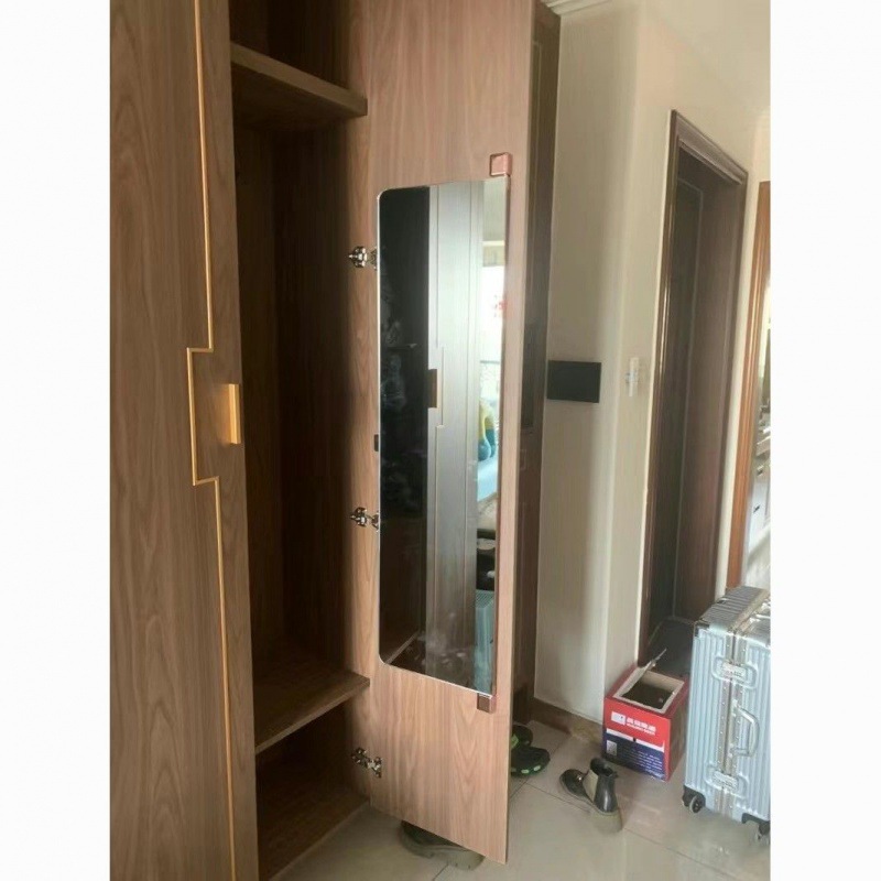 穿衣镜全身镜对开门衣柜镜子身镜旋转平开门试衣镜折叠柜内衣柜门