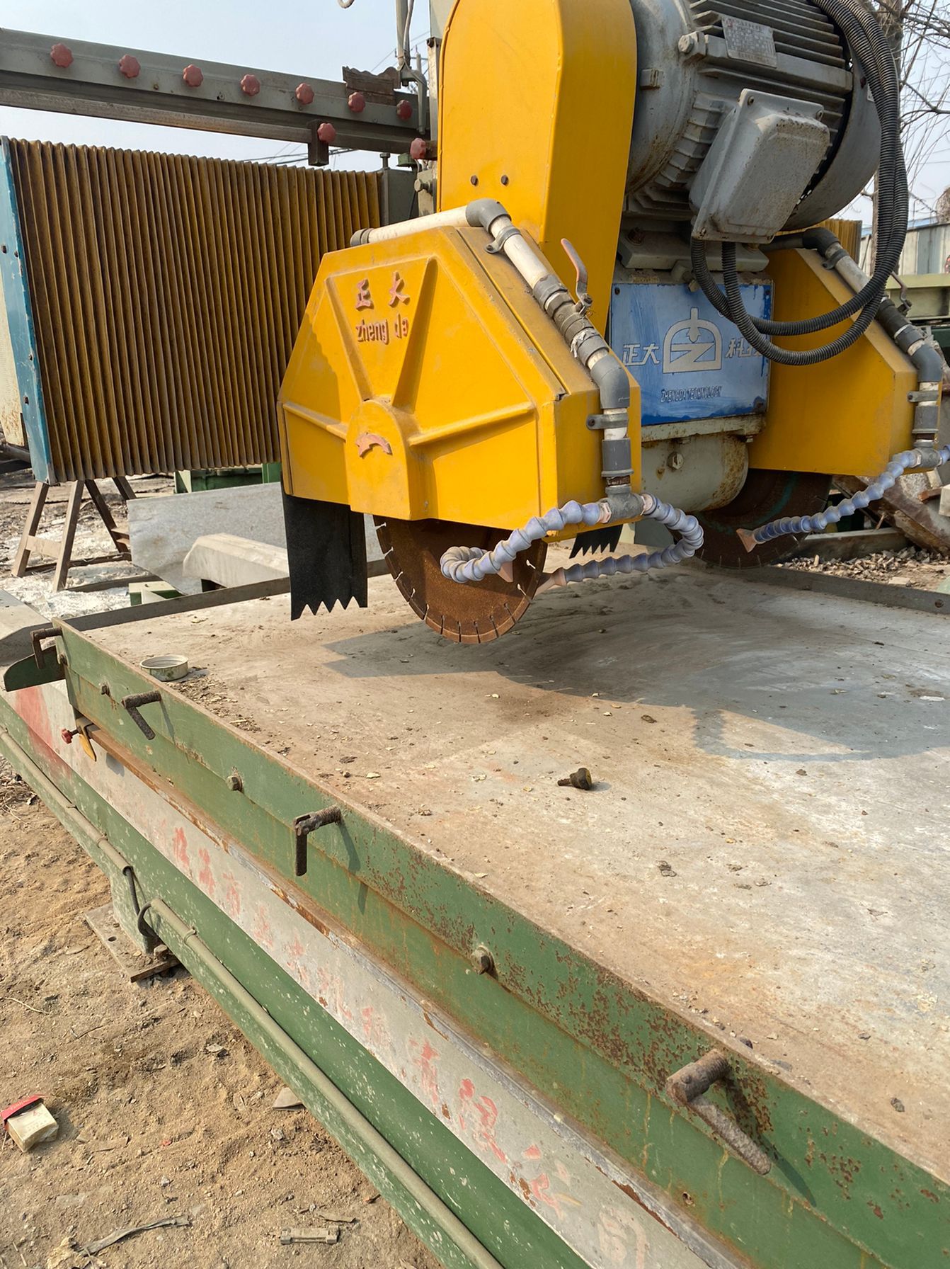 二手石材仿型机fx-350/600栏杆线条机半(全)自动操作油寝式导轨