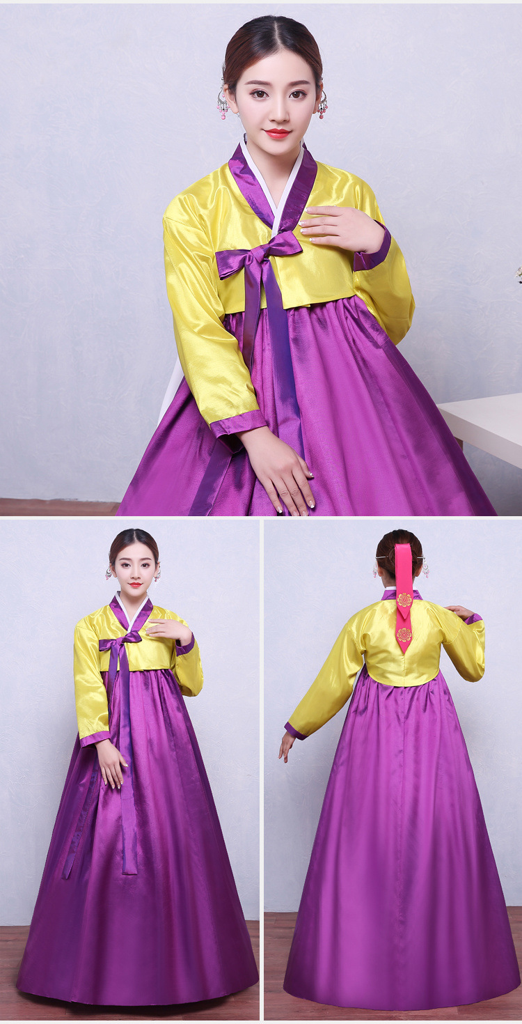 韩国传统大长今表演女韩服古装朝鲜族舞蹈演出服改良舞台民族服装