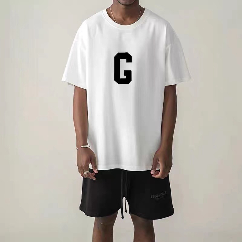 现货fear of god复线essentials植绒圆领fog 短袖t恤男潮高街上衣