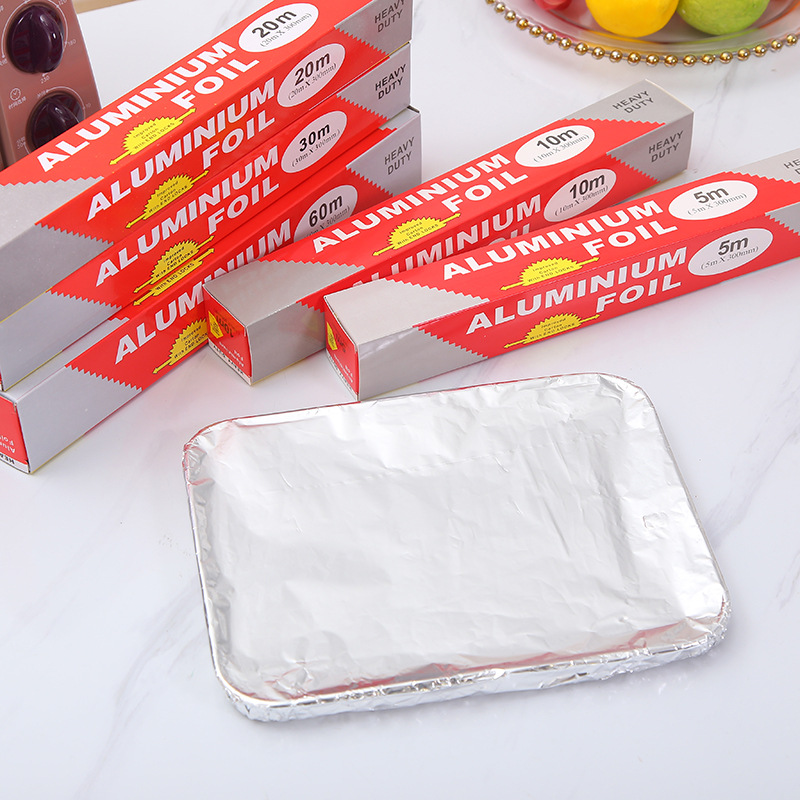 Spot Goods Tin Foil Food Grade Disposable Foil Tin Foil Grilled Meat Roasted Fish Tin Foil Thickened Restaurant Baking Paper Wholesale