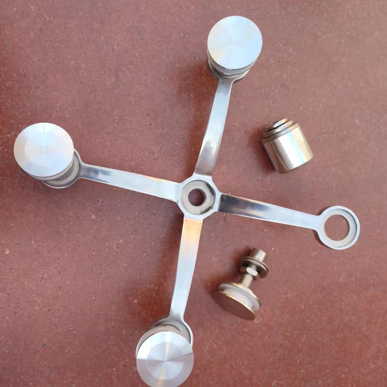 河南郑州  驳接爪子 雨棚钢梁配件 玻璃抓 玻璃卡子