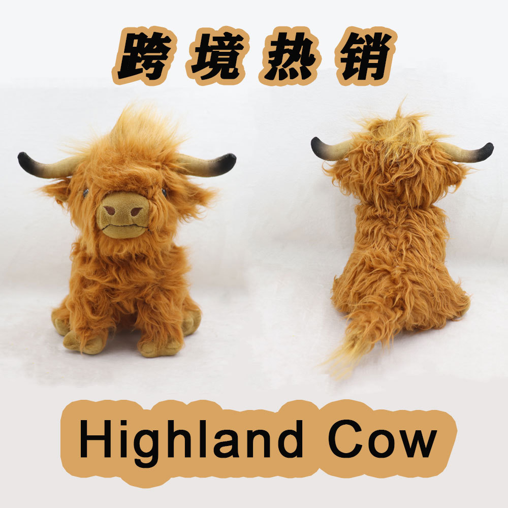 cross-border hot selling simulation highland cow doll plush toys