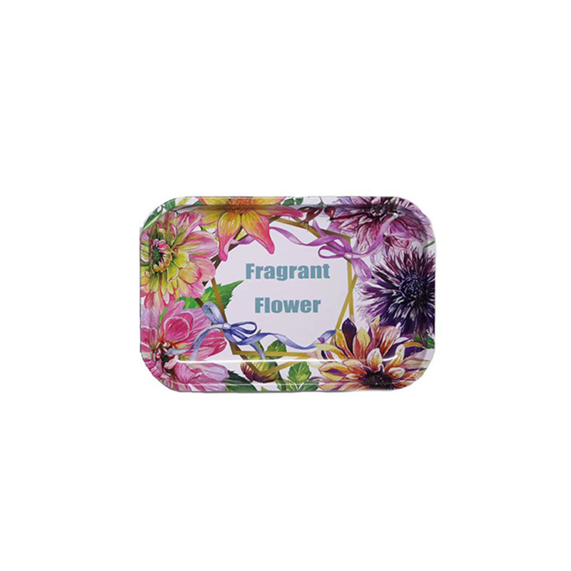 Hz70 Thai Style Storage Tray Deepening Creative Simple Printing Dried Fruit Tray Home Storage Display Plate Tray Tinplate