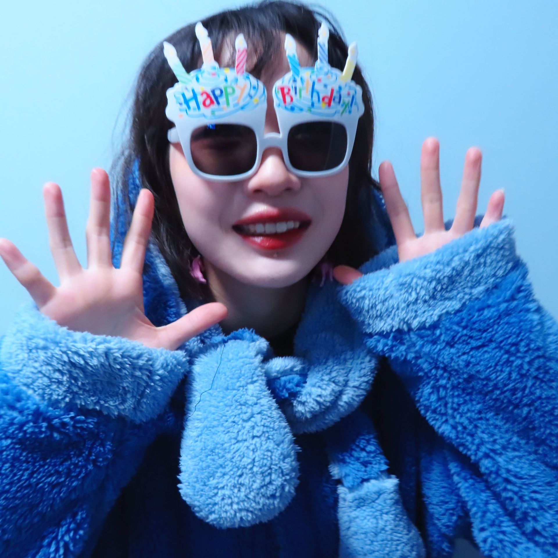 小红书多色生日快乐搞怪眼镜 happy birthday蜡烛派对字母眼镜