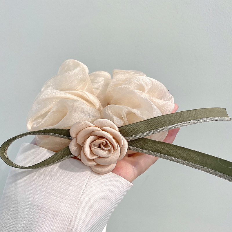 High Sense Ins Large Intestine Hair Ring Headdress Internet Celebrity Hairtie Female South Korea Summer Headdress Flower 2022 New Hair Accessories