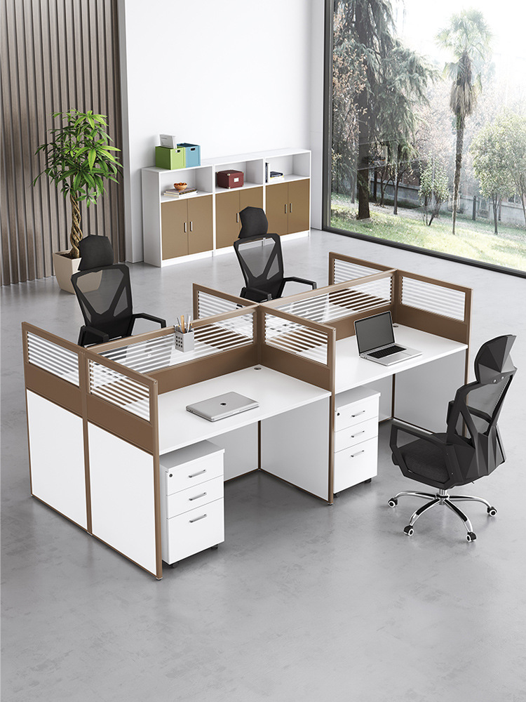 桌椅组合一套 简约员工办公桌办公室办公家具职员桌员工工位屏风单人