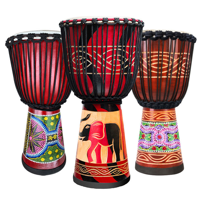 趣玩整木羊皮手鼓标准12寸非洲鼓表演级成人新材料云南丽江打击乐