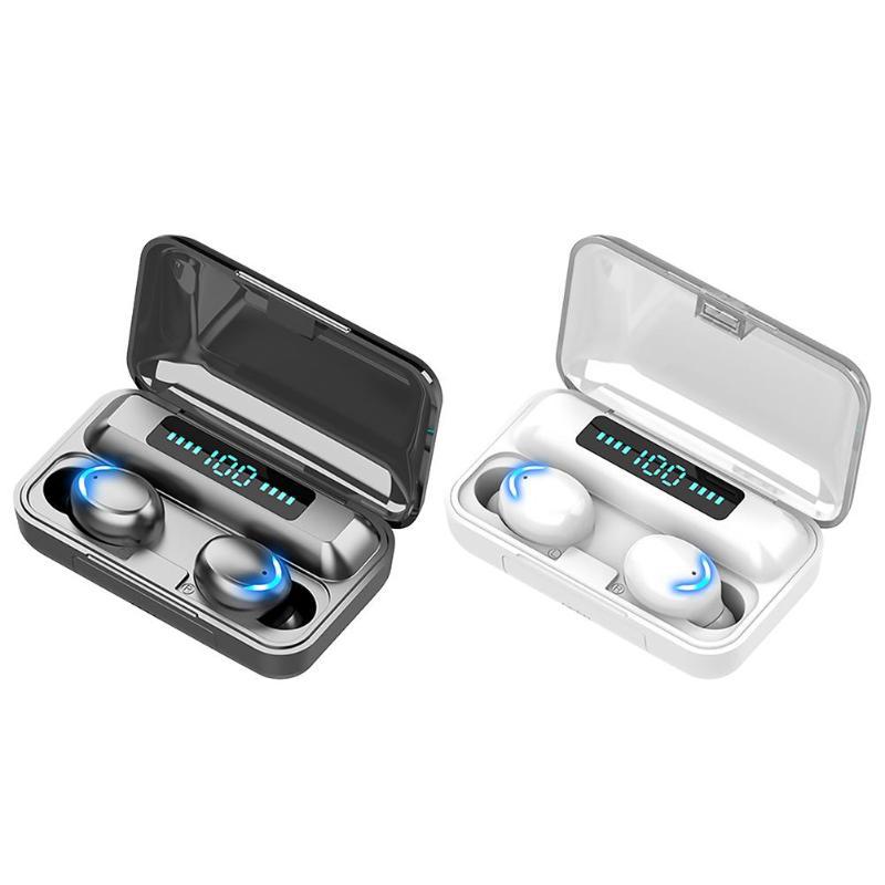 Cross-Border Hot F9-5c Wireless Bluetooth Headset with Digital Display Sports Touch Wireless TWS Binaural F9 Bluetooth Headset