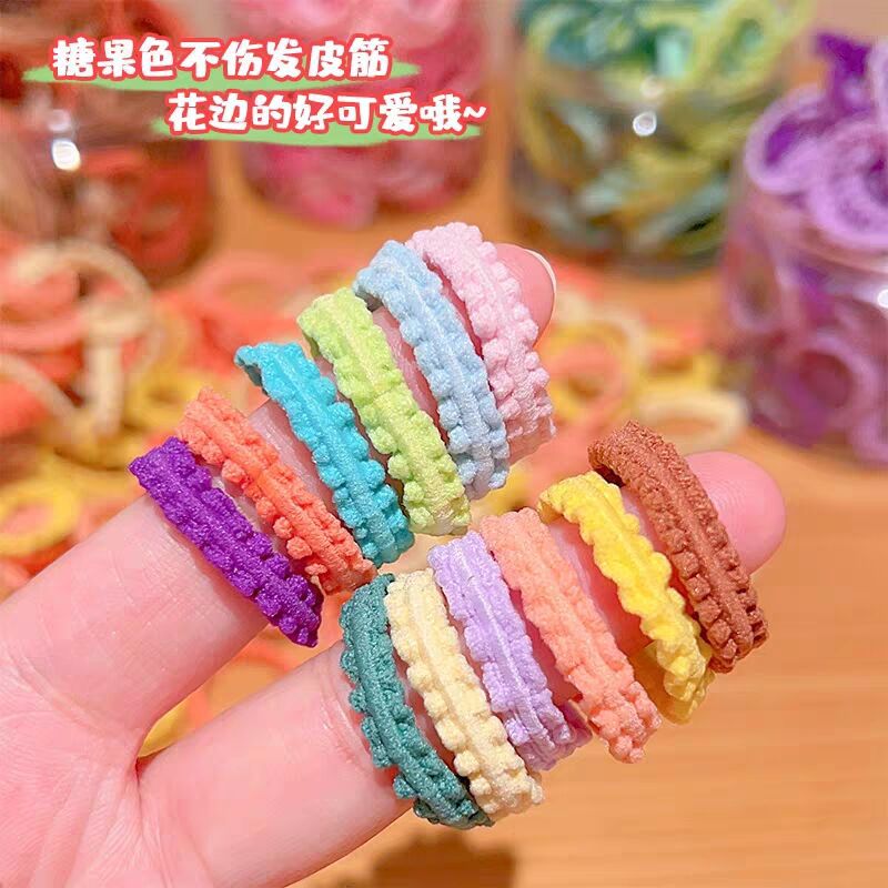 Korean Girls Baby Hair Tie Hair Friendly String Minimalist Basic Infant Thumb Tie Chuchu Lace Hair Ring