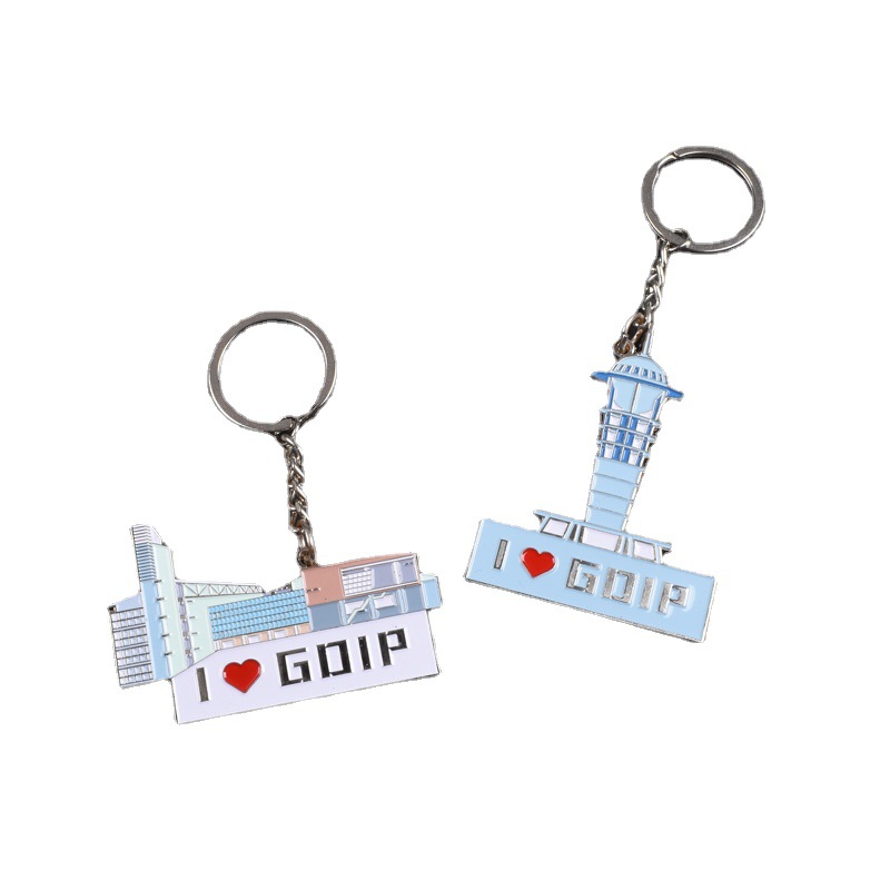 Metal Keychains Customized Sightseeing Attractions Keychain Accessories Business Gifts Key Ring Small Gifts Key Chain