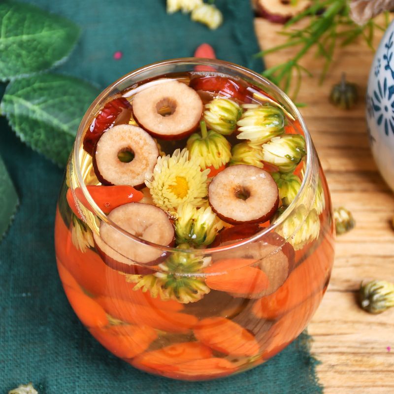 菊花红枣枸杞茶胎菊花茶桐乡胎菊王宁夏特级野生枸杞子红枣干泡水