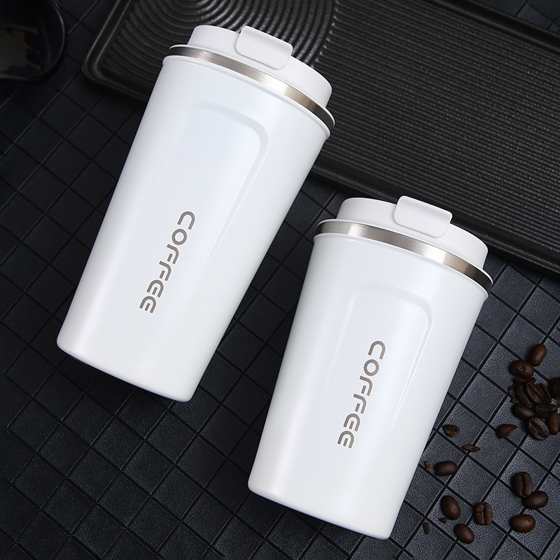 304 Stainless Steel Coffee Cup Business Vacuum Cup Simple Office Portable Cup Portable Vehicle-Mounted Water Cup Gift Wholesale