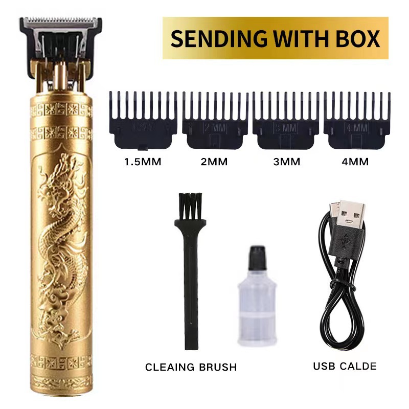 electric hair clipper Cross-Border T9 Hair Clipper Electric Clipper Carving Oil Head Trim Shaving Head Electrical Hair Cutter Professional Retro Metal Hair Clipper Trim