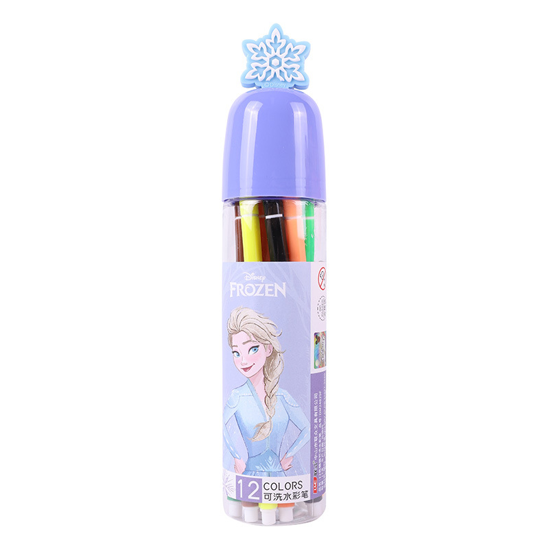 Disney Children Washable Watercolor Pen 12/24/36 Color Primary School Student Painting Crayons for Graffiti Prize Gift Wholesale