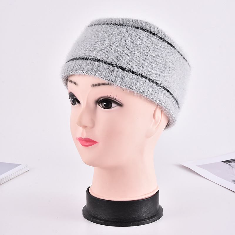 Autumn and Winter Forehead Protection Hair Band Maternity Warm Headband Confinement Headcloth Fashion Wide-Brimmed Knitted Headdress Headwear