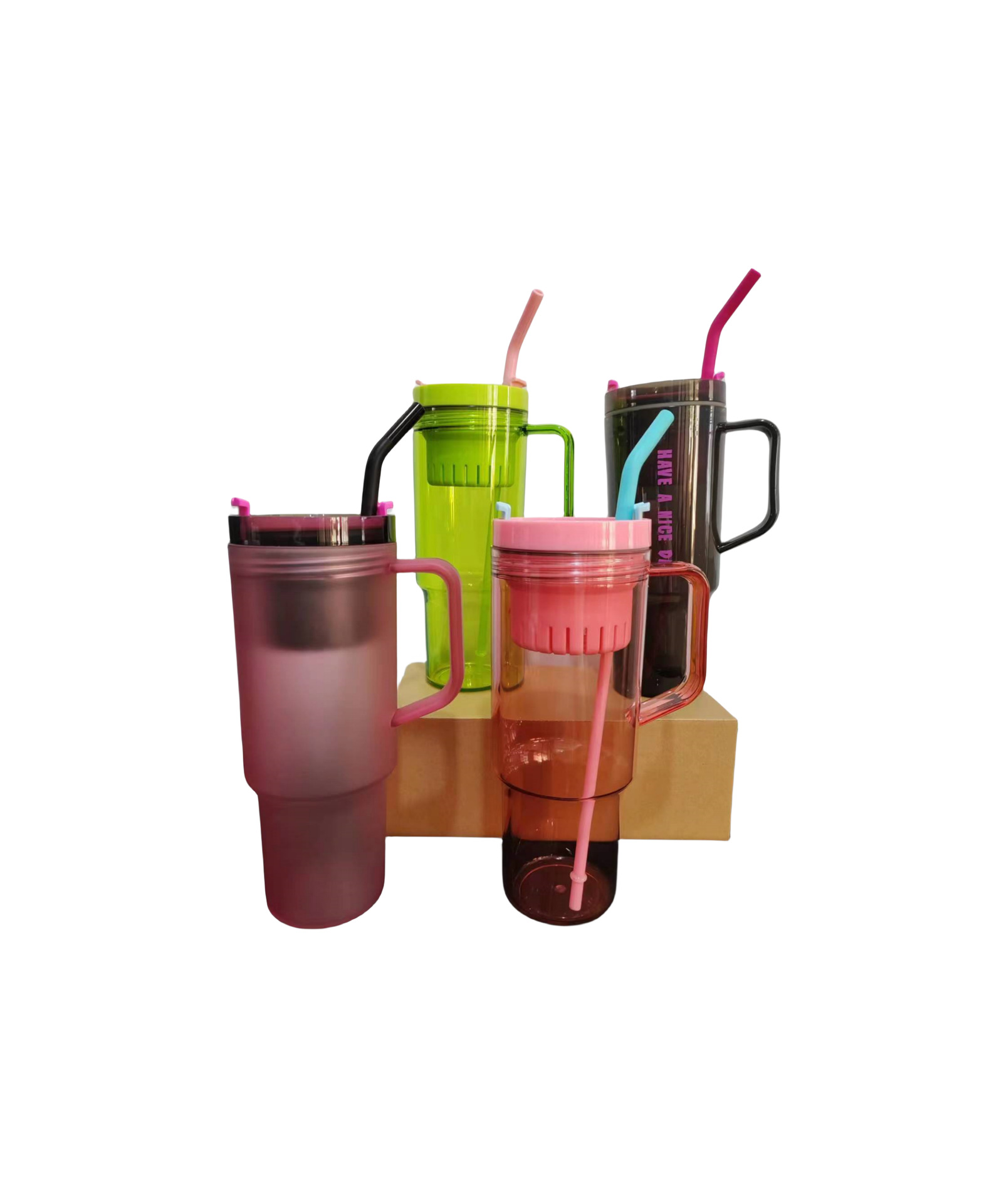 J213 New Southeast Asian Popular 40Oz Large Ice Cup as Large Capacity Plastic Sippy Cup with Tea Infuser Portable Water Cup