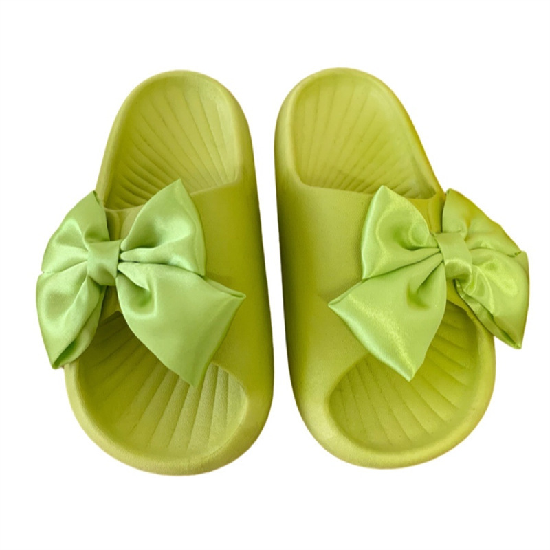 Bowknot Slippers for Women Summer Wear Ins Internet Celebrity Princess Style Girl Home Non-Slip Poop Feeling Super Soft Sandals