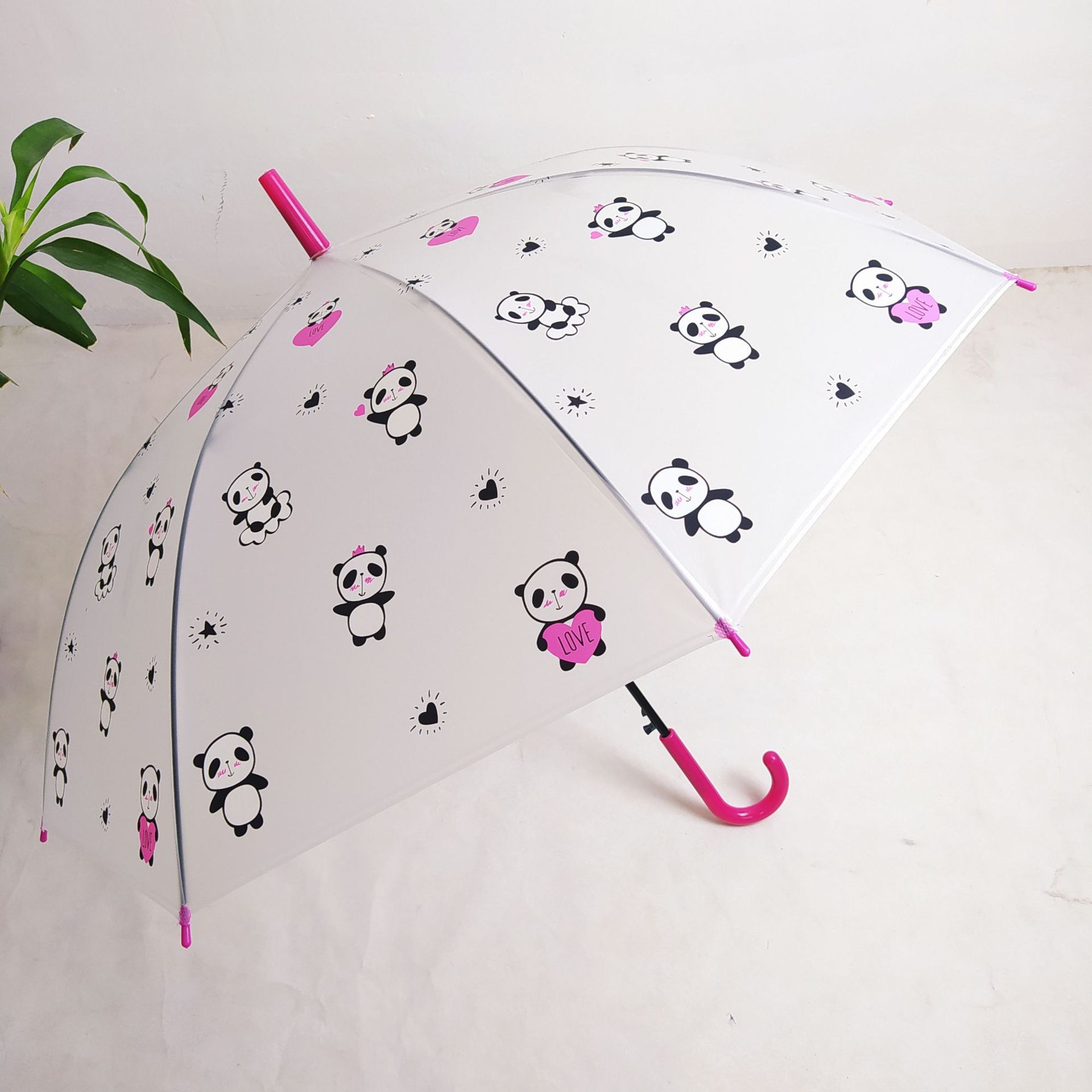 儿童雨伞可爱小清新晴雨伞学生伞卡通印刷伞半自动长柄伞礼品雨伞