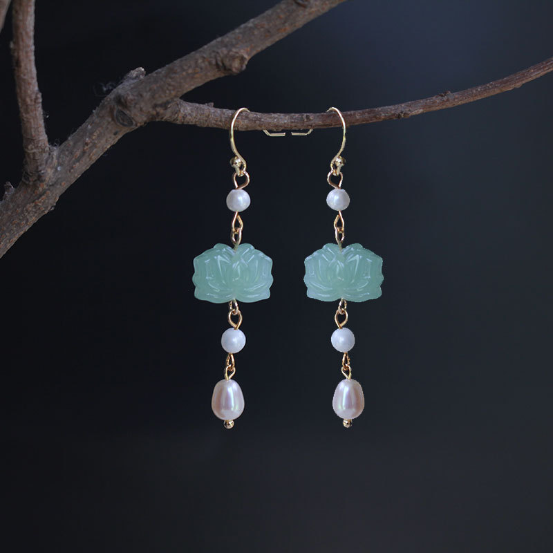 耳饰女高级感琉璃耳坠气质宋代耳环-阿里巴巴