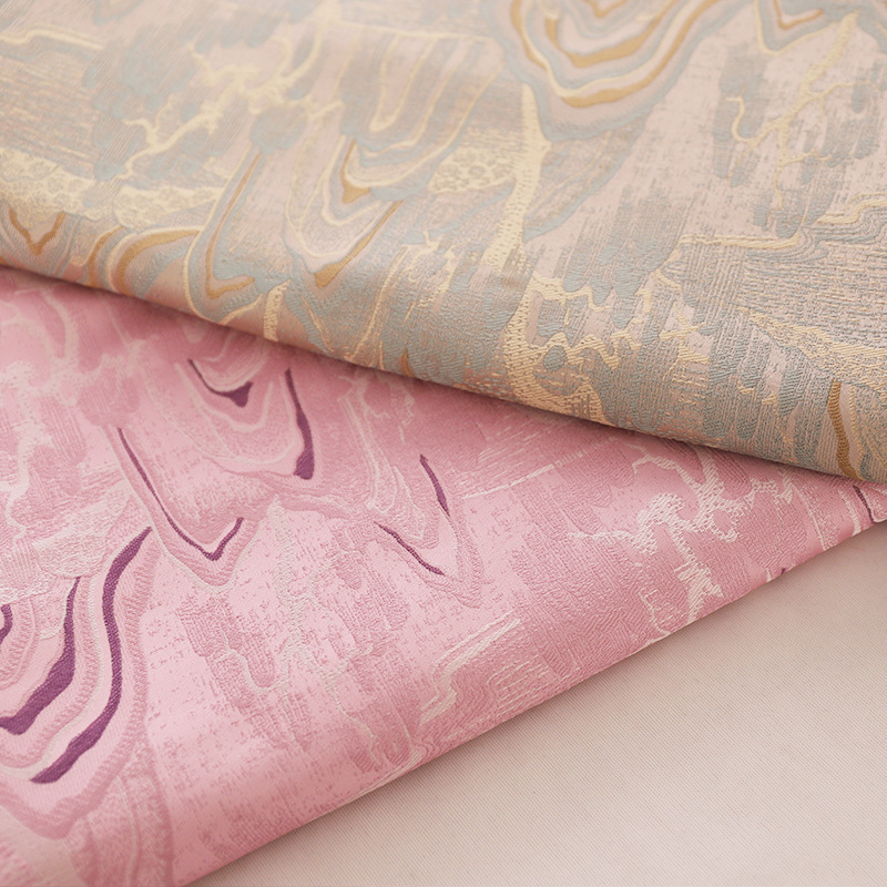 《云峰岚》新中式旗袍马甲仿宋锦绸缎面料提花童装服装织锦缎布料