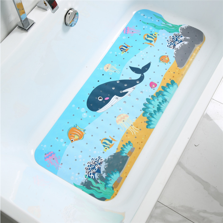 100*40 Floor Mat Multi-Choice Pattern Amazon Lengthened Bathtub Mat Pvc Bathroom Mat Cartoon Shower Floor Mat