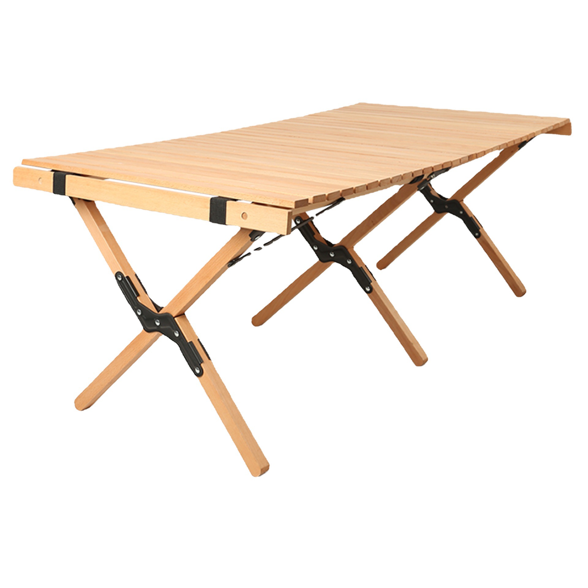 批发蛋卷桌户外折叠桌便携式桌椅露营桌野营野餐用品装备烧烤实木