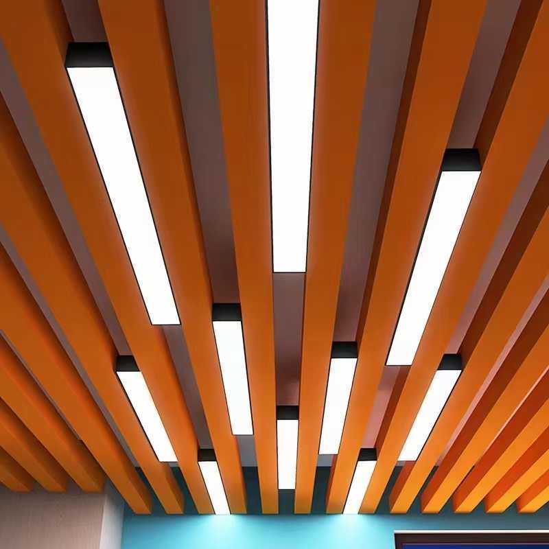 办公灯LED商场超市健身房台球厅长条形灯办公室吊灯长条灯方通灯