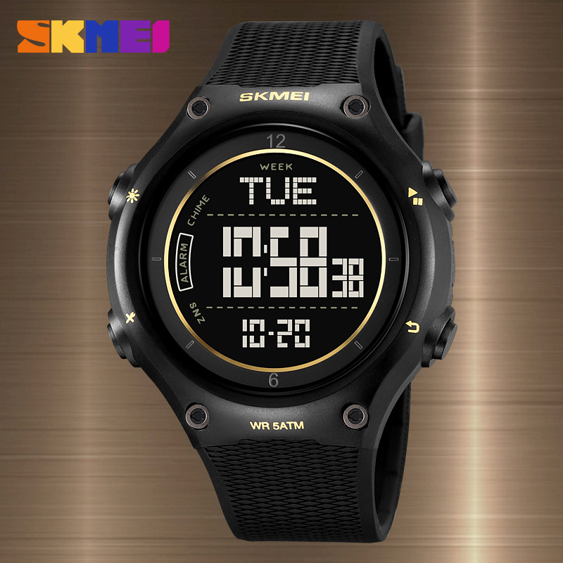 skmei时刻美时尚男士户外运动电子表多功能防水热销学生手表腕表