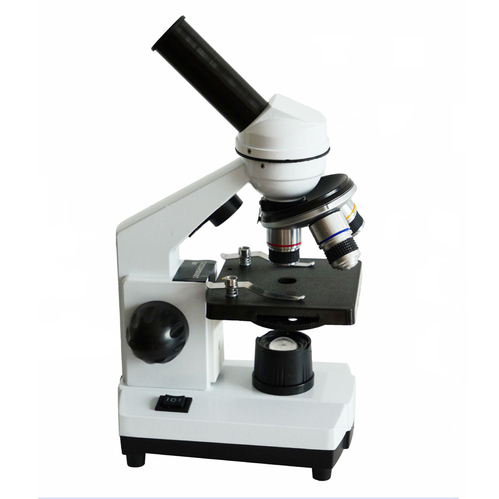 学生混合型显微镜40X-1600X儿童初学者生物显微镜8-15岁显微镜