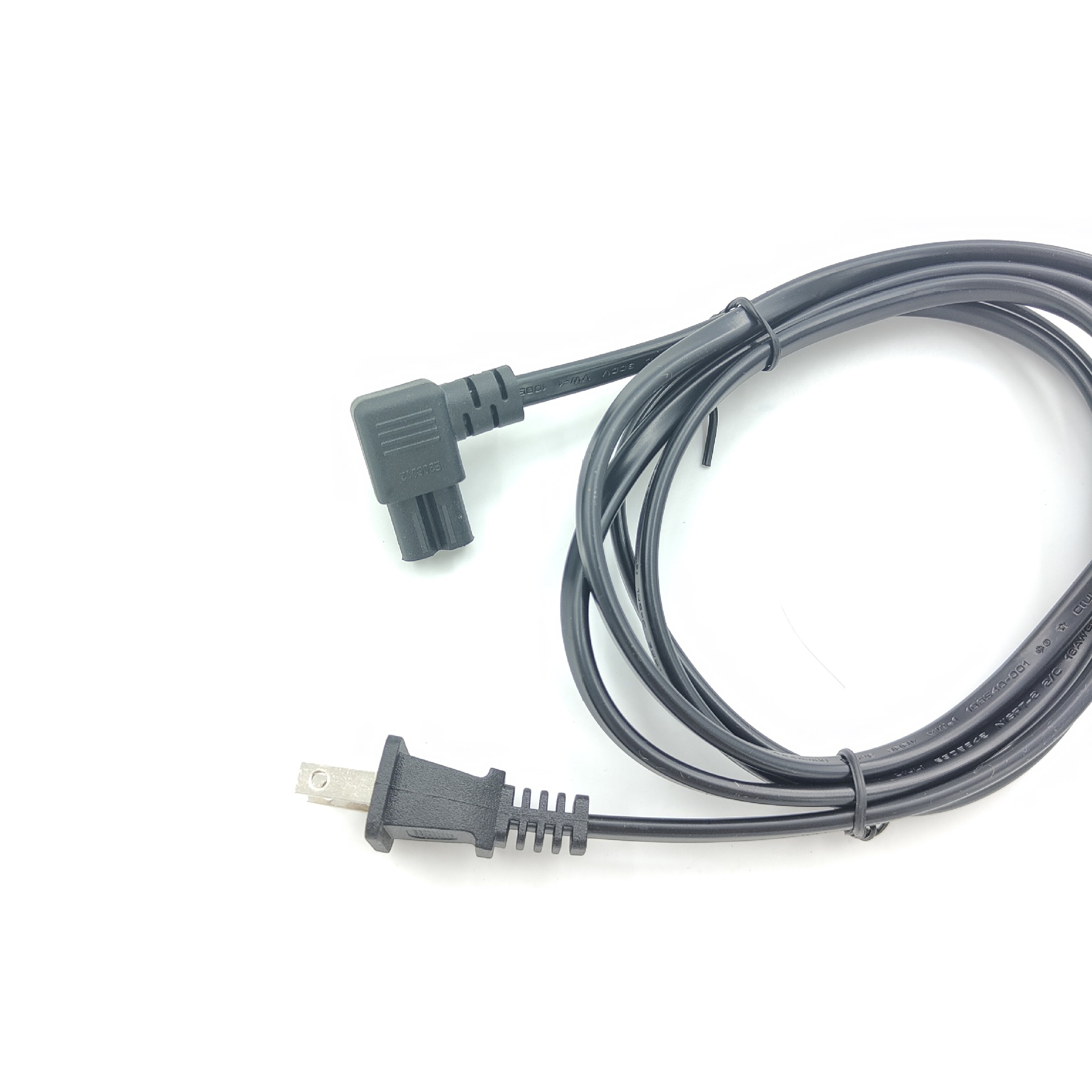 美标电源线 两芯台灯音响电源适配器8字尾充电线 两插8字尾电源线