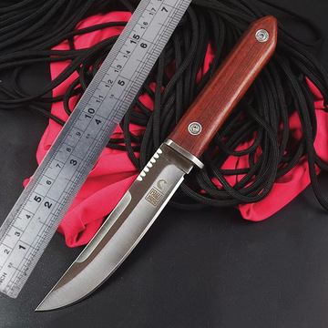 户外露营高硬度求生户外刀户外钓鱼便携直刀野营防身刀水果刀