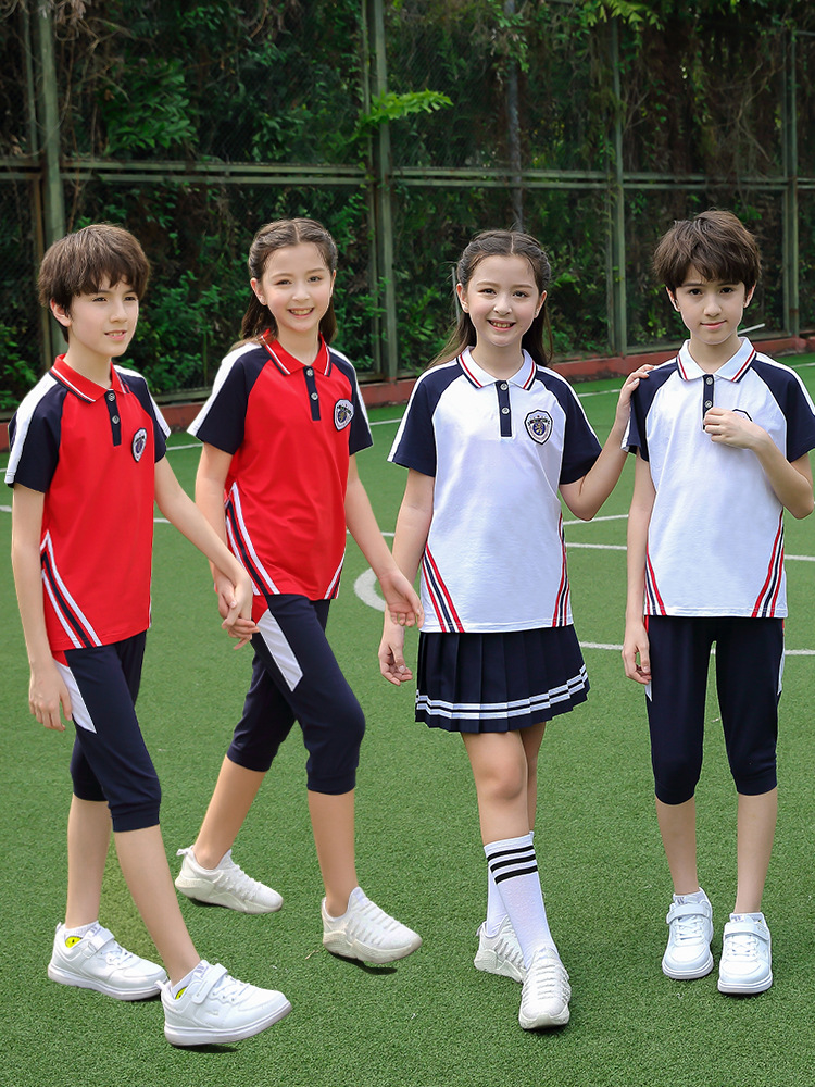 小学生校服夏季短袖纯棉运动会套装英伦学院风幼儿园园服夏装班服