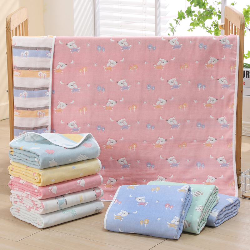 110 * 110cm Baby's Bath Towel Cover Blanket Gauze Children's Duvet Quality Infant Children Cotton 6 Six-Layer Gauze Bath Towel
