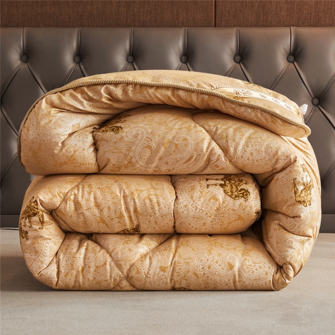 驼毛被会销礼品被子加厚驼绒被不跑毛无异味工厂直批公司福利冬被