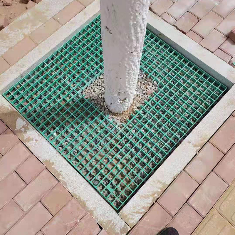厂家定制玻璃钢格栅树篦子绿化树池盖板耐酸碱养殖地网格规格齐全
