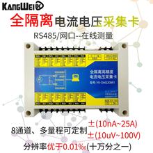 8路全隔离直流电流电压数据采集卡高精度检测485模拟量模块modbus