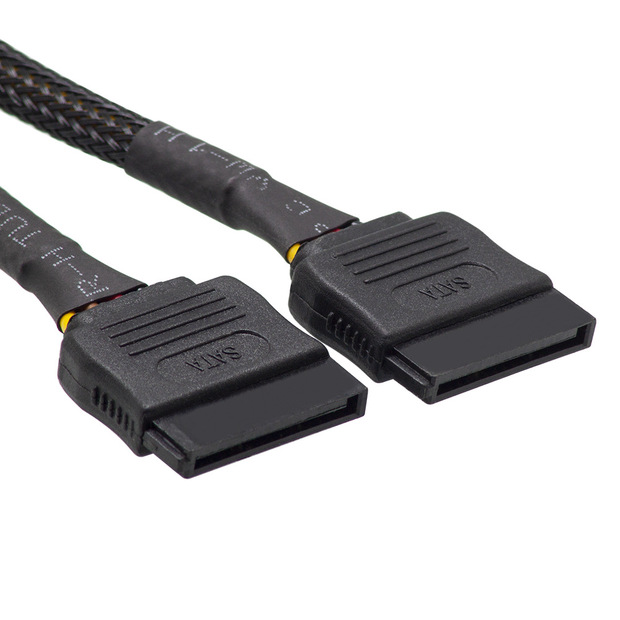 定制sata电源线ide大4pin转sata15p母扩展线d口一分二固态硬盘线