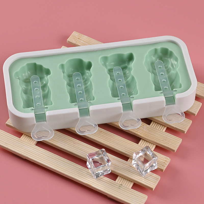 厂家直销硅胶冰淇淋雪糕模具diy冰激凌带盖儿童自制冰棒冰棍模子