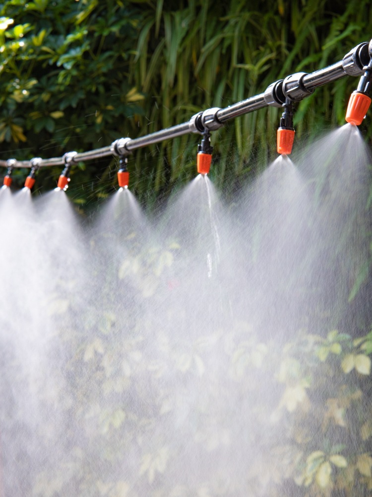 雾化喷头自动浇花浇水农用大棚灌溉喷雾工地围挡喷淋降温尘系统