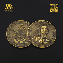 硬币金属纪念铜币古色立体纪念章游戏币制作 锌合金旅游景区古币