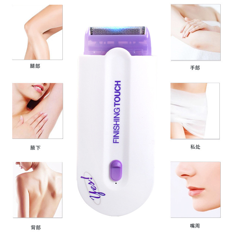 Cross-Border Blue Light Induction Hair Removal Device Women's Shaver Portable Rechargeable Laser Painless Hair Removal Device Does Not Hurt Skin